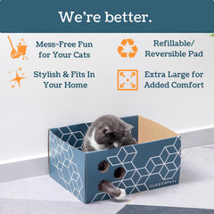 5609PETS comparaison taille montrant espace suffisant pour grand chat