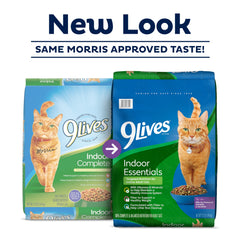 9Lives gros plan sur texture des croquettes, appétence et variété