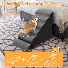 A.FATI escalier chien gros plan mousse haute densité pour soutien confortable