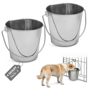 AASPIRE PETS seau plat face avant montrant stabilité contre cage