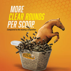 Pellets Absorbine Flex+Max mélangés à la ration soulignant une ingestion homogène