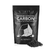 AC Infinity emballage avant montrant sac de charbon 8 lb et bénéfice recharge facile