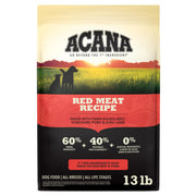 ACANA sac 13 lb face montrant l'emballage et l'information produit, rassure sur la qualité