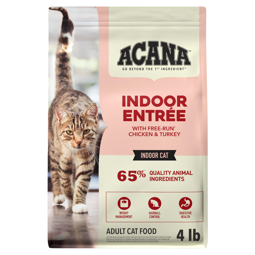 ACANA emballage recto Indoor Entrée 1,8 kg montrant le design et l'information produit