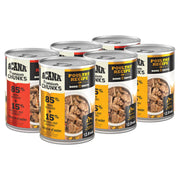 ACANA pack 6 boîtes face montrant variétés Bœuf et Volaille pour diversité