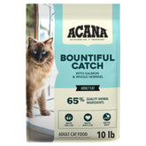 ACANA sac devant Bountiful Catch montrant la recette, favorise une alimentation riche en protéines