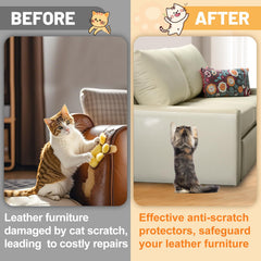Acostop plaque appliquée sur l'accoudoir d'un canapé en cuir, protection discrète