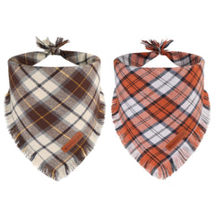 ADOGGYGO bandana avant pli montrant motif carreaux et coupe, apporte style