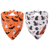 ADOGGYGO bandana face avant noir orange, rend le chat festif