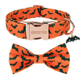 ADOGGYGO collier face orange noir montrant style festif et confort