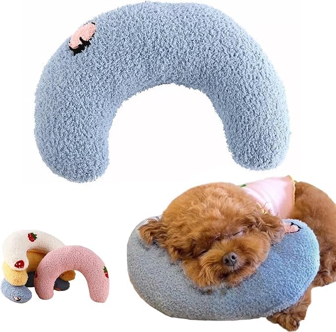 AdoPet coussin face avant bleu montrant confort et forme compacte