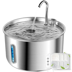 Adorabby fontaine vue frontale, capacité 4L pratique pour plusieurs animaux