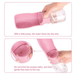 AIKIDS bouteille en usage lors d'une promenade, hydrate le chien rapidement