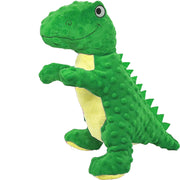 AIMETING dinosaure vert face avant montrant l'étiquette et la forme résistante