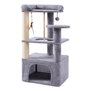 AIWIKIDE vue avant de l'arbre à chat avec perchoir pour observation confortable