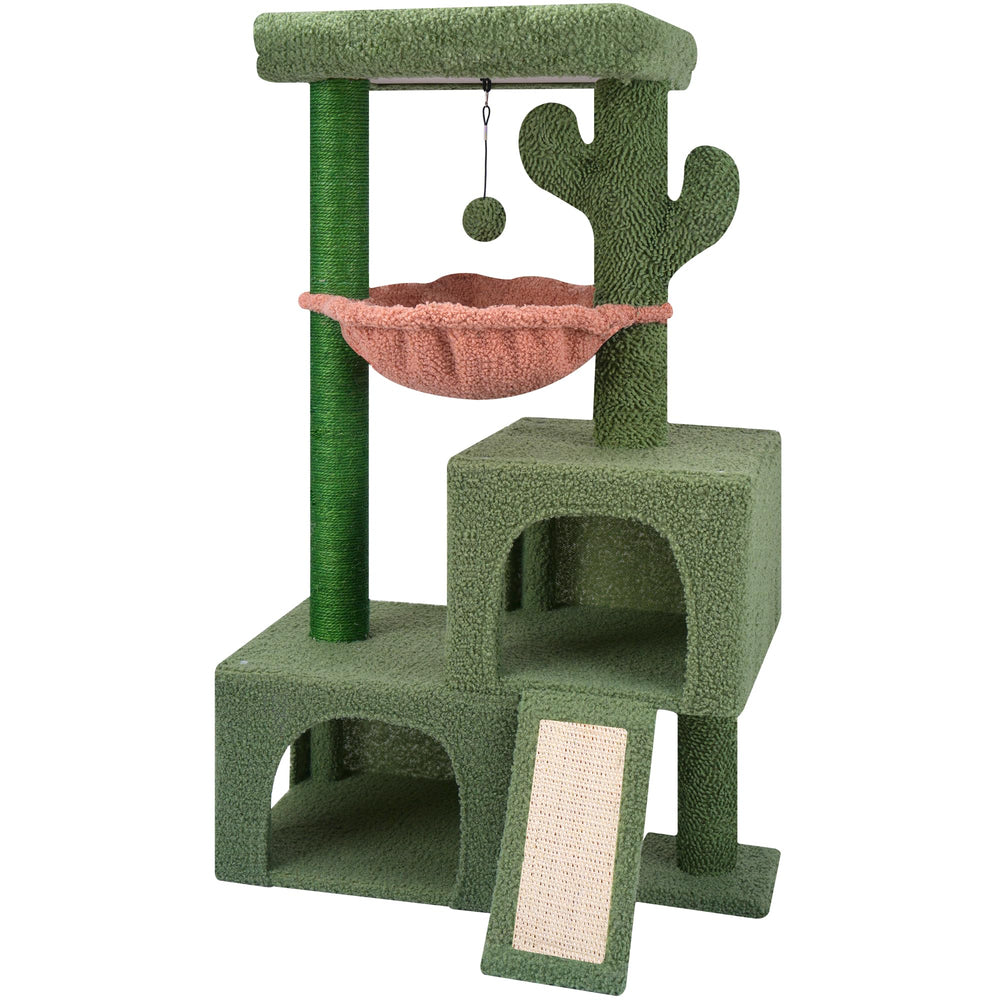 AIWIKIDE arbre à chat vue frontale montrant stabilité et design compact