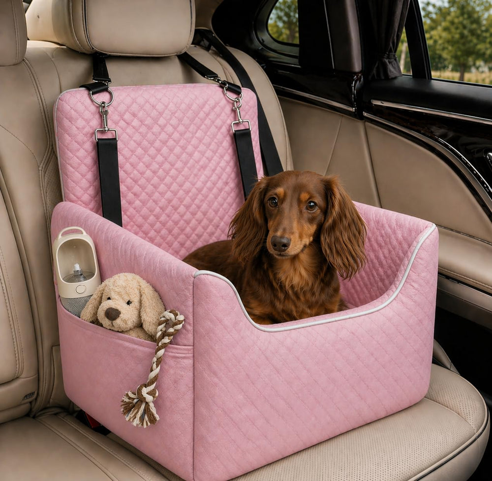 ALL GOOD PET SUPPLIES siège avant packaging montrant confort et protection