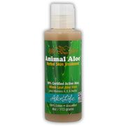 Aloe Life emballage Animal Aloe 4 oz montrant l'étiquette et bénéfice apaisant