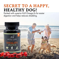 Alpha Dog Vitality huile de krill en texture luisante pour nutrition efficace