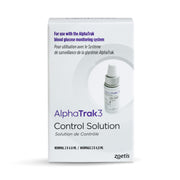 AlphaTRAK flacon face montrant étiquette et plage contrôle, vérification fiable