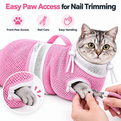 Ameami ouverture zippée montrant accès patte pour coupe d'ongles