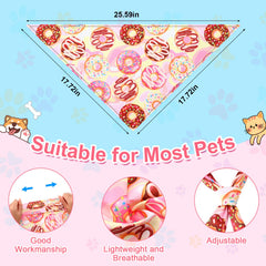 Amylove bandana motif donut gros plan, couleur vive et durable