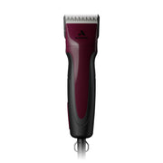 Andis 68530 Excel face du kit bordeaux montrant le boîtier compact et professionnel
