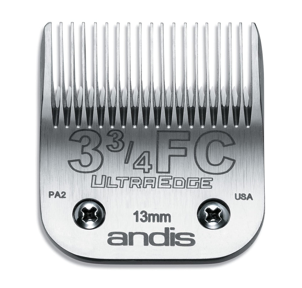 Andis UltraEdge vue avant chrome montrant la lame propre et une coupe uniforme