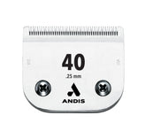Andis UltraEdge taille 40 emballage avant montrant la lame et la compatibilité