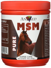 ANIMED emballage recto de Pure MSM montrant le format 1 lb et l'usage pour chevaux