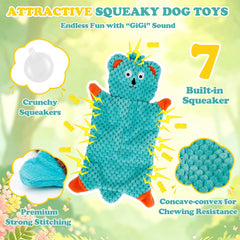 Anoodi chien en plein jeu avec peluche stimulant et divertissant