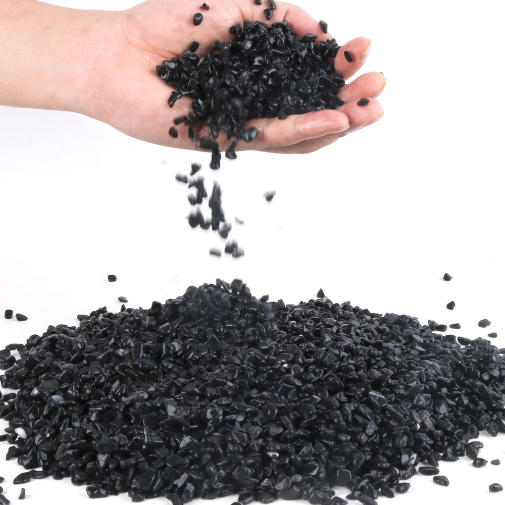 Anothera sac 3 lb de gravier noir naturel pour finition et drainage