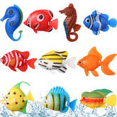 Aoriher poissons artificiels face montrant couleurs vives et effet décoratif