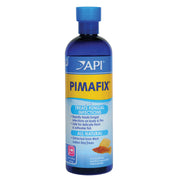 API PIMAFIX emballage avant montrant flacon et dosage, protection des poissons