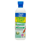API POND STRESS COAT flacon avant montrant l'emballage et l'usage sécurisé