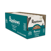 Applaws emballage frontal Ocean Fish in Gravy montrant lot de 10 coupelles et praticité