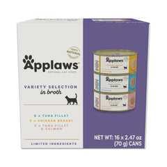 Applaws face avant du pack 16 boîtes montrant variété de recettes et praticité