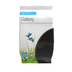 Aqua Natural emballage du sable Galaxy 10 lb montrant poids et étiquette pour choix éclairé