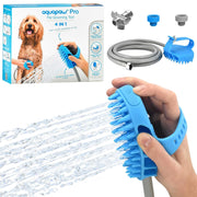 Aquapaw vue frontale de l'ensemble et accessoires, facilitez le bain
