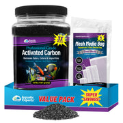 Aquatic Experts emballage avant montrant 3 lb de charbon actif pour clarté d'eau