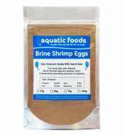Aquatic Foods Inc emballage avant montrant 25 g et qualité premium