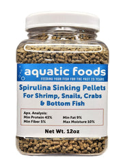 Aquatic Foods Inc. pot de 12 oz montrant l'étiquette claire et l'avantage de conservation