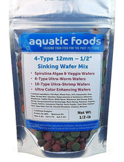 Aquatic Foods emballage avant montrant mélange de wafers et informations produit