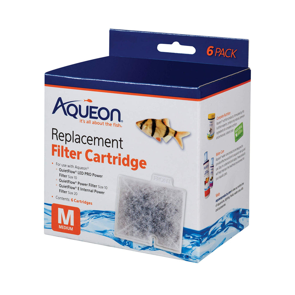 Aqueon cartouche face montrant le design double-face et l'efficacité filtrante
