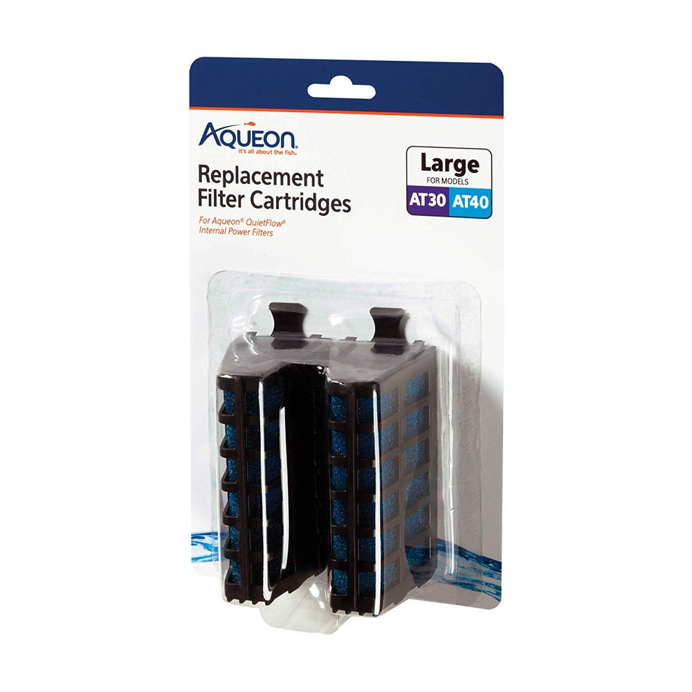 Aqueon vue frontale de l'emballage du pack de cartouches grand format, facilite réassort