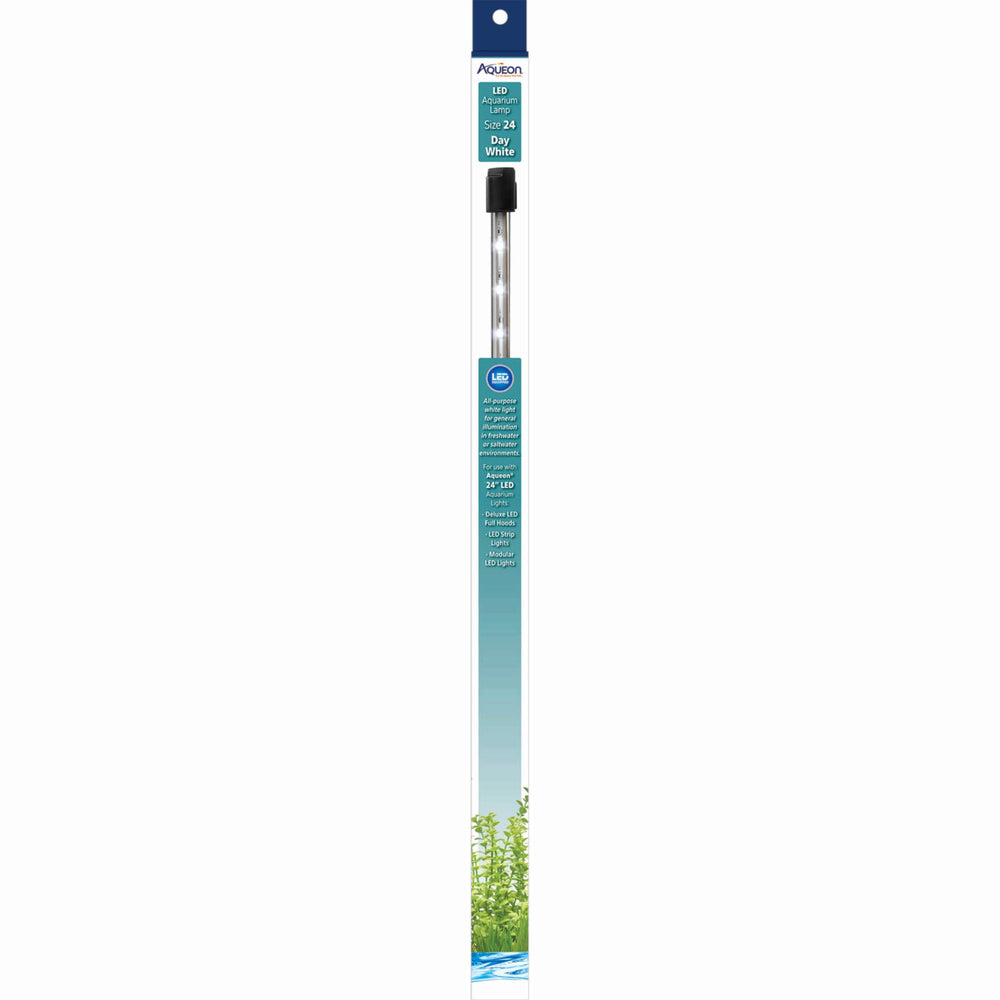 Aqueon vue frontale de la lampe LED 24 pouces montrant éclairage homogène et économie