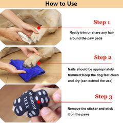 Aqumax patch collé sur patte de chien améliorant stabilité au pas