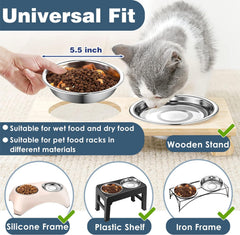 Arespark bol en usage avec chat mangeant confortablement, réduit fatigue moustaches