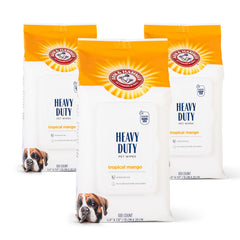 Arm & Hammer emballage avant mangue montrant les 100 lingettes et bénéfice praticité