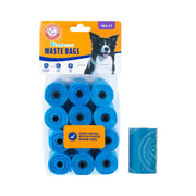 ARM & HAMMER emballage avant montrant 180 sacs et parfum fresh, pratique